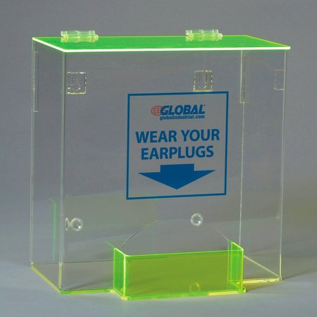 GLOBAL INDUSTRIAL Acrylic Safety PPE Dispenser, Ear Plugs, Large, GLAEP-D 672063